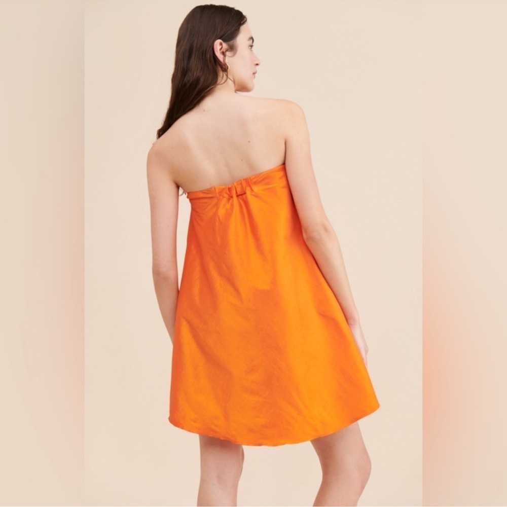 BOYKO by Anthropology Gigi Dress Orange Floral Skirt Size: XS (originally $298) - Picture 2 of 10